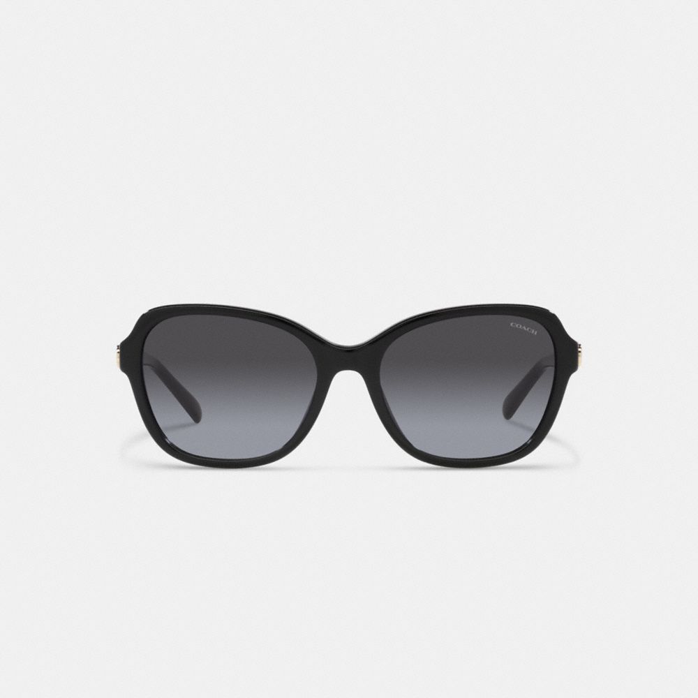 Black Coach Hinged Horse And Carriage Square Women Sunglasses | SG_CH92916