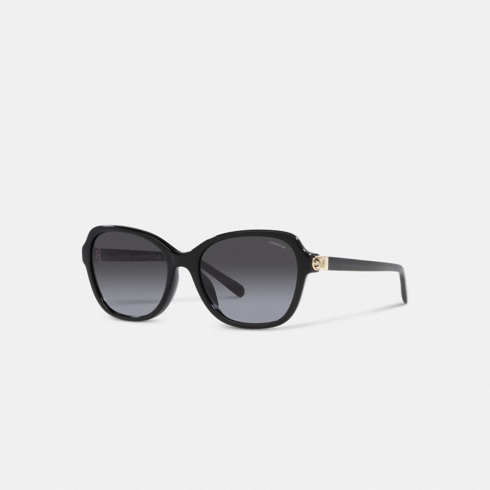 Black Coach Hinged Horse And Carriage Square Women Sunglasses | SG_CH92916