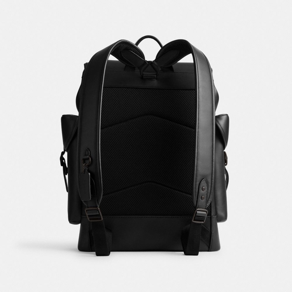 Black Coach Hitch Glovetanned Leather Men Backpacks | SG_CH90686