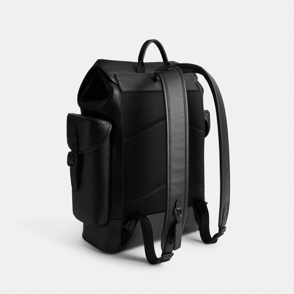 Black Coach Hitch Glovetanned Leather Men Backpacks | SG_CH90686