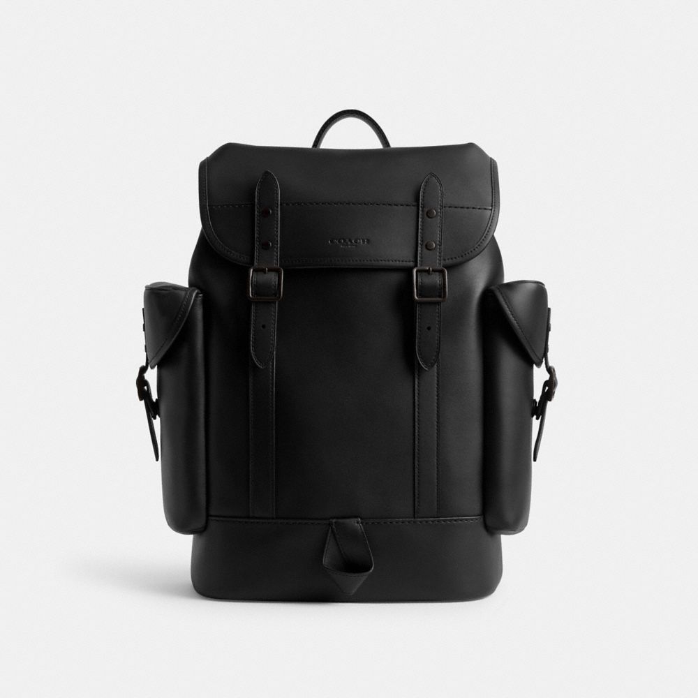 Black Coach Hitch Glovetanned Leather Men Backpacks | SG_CH90686