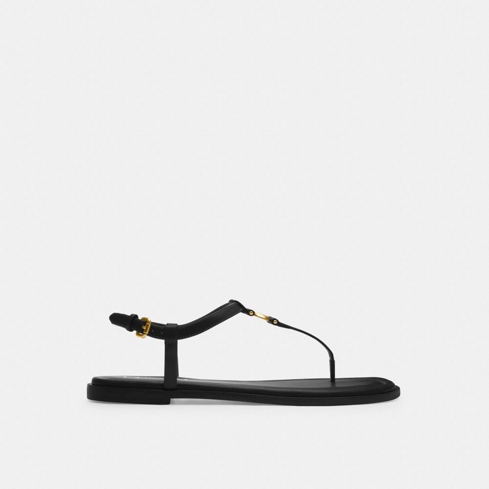 Black Coach Jessica Women Sandals | SG_CH59915