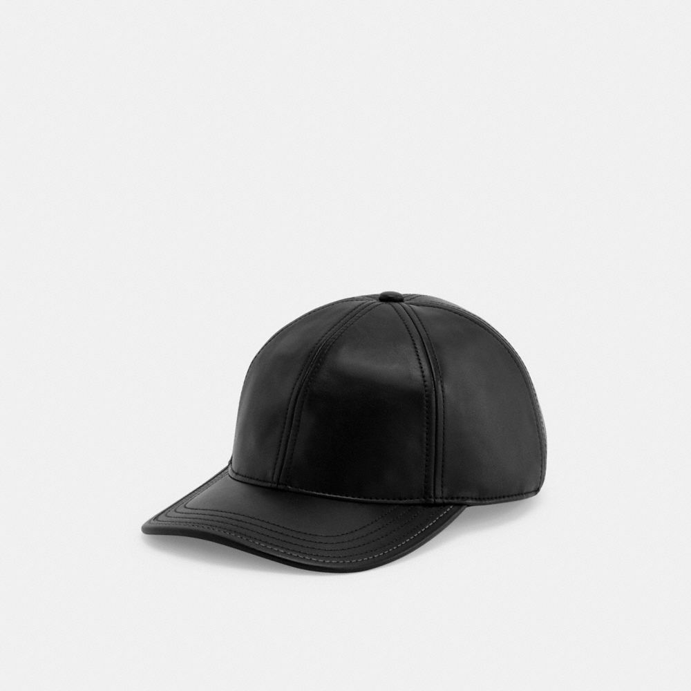 Black Coach Leather Baseball Men Hats | SG_CH35117