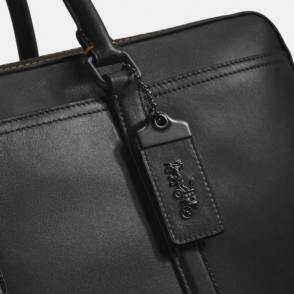 Black Coach Metropolitan Slim Copper Men Briefcase | SG_CH20130