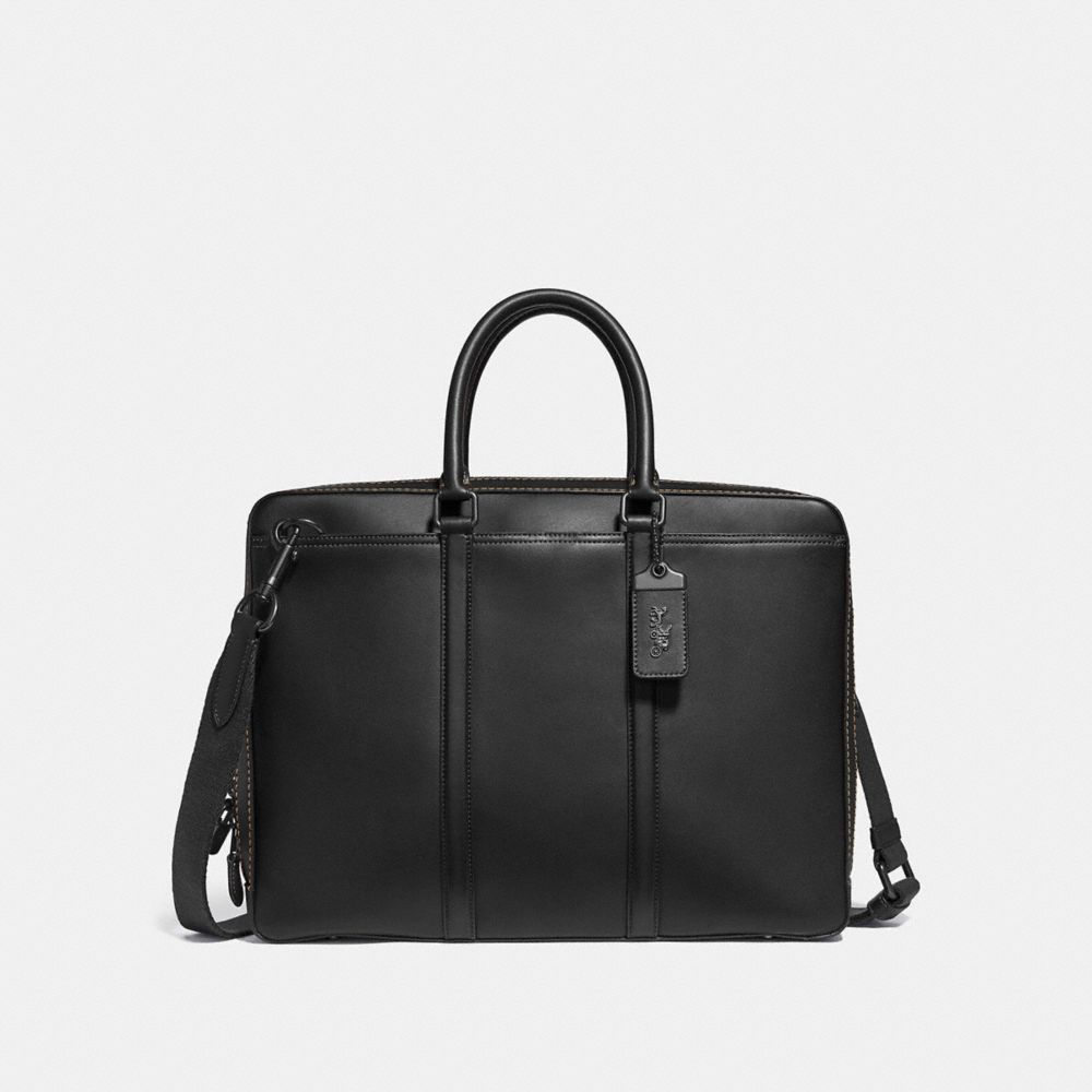 Black Coach Metropolitan Slim Copper Men Briefcase | SG_CH20130