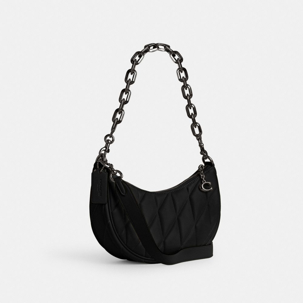 Black Coach Mira With Pillow Quilting Nappa Leather Women Shoulder Bags | SG_CH64549