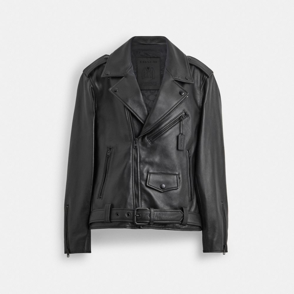 Black Coach Moto Women Jackets | SG_CH35405