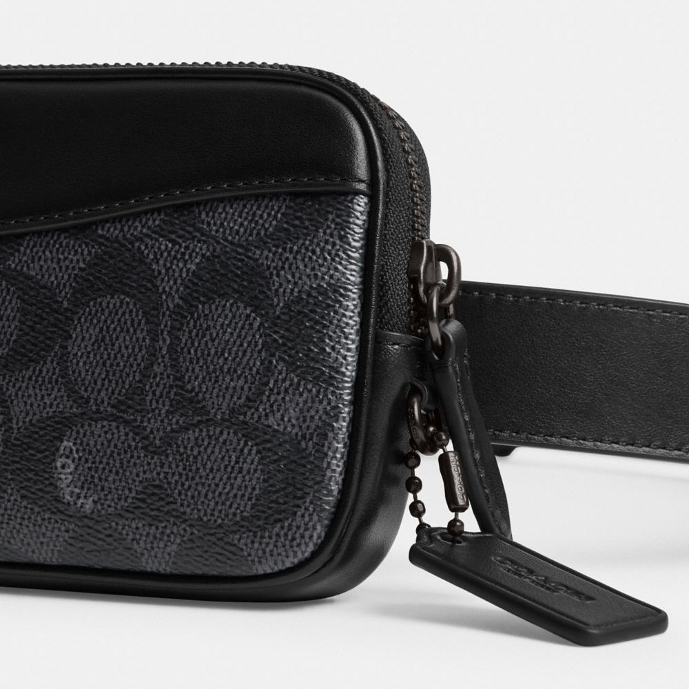 Black Coach Multi Pouch Belt In Signature Men Belt Bags | SG_CH63663