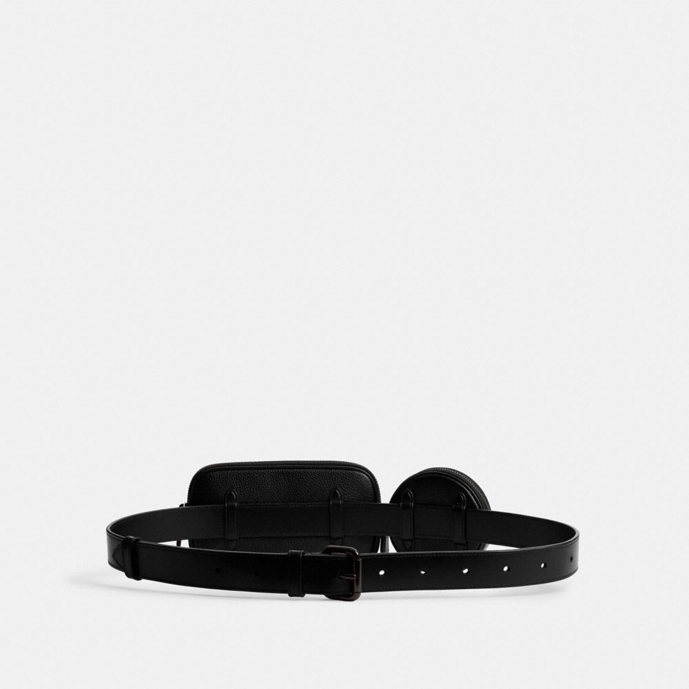 Black Coach Multi Pouch Belt Men Belt Bags | SG_CH35213