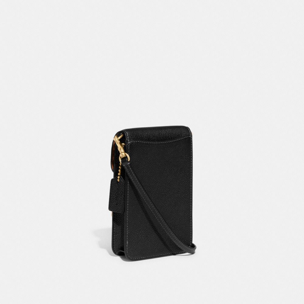 Black Coach Phone Brass Women Crossbody Bags | SG_CH90423