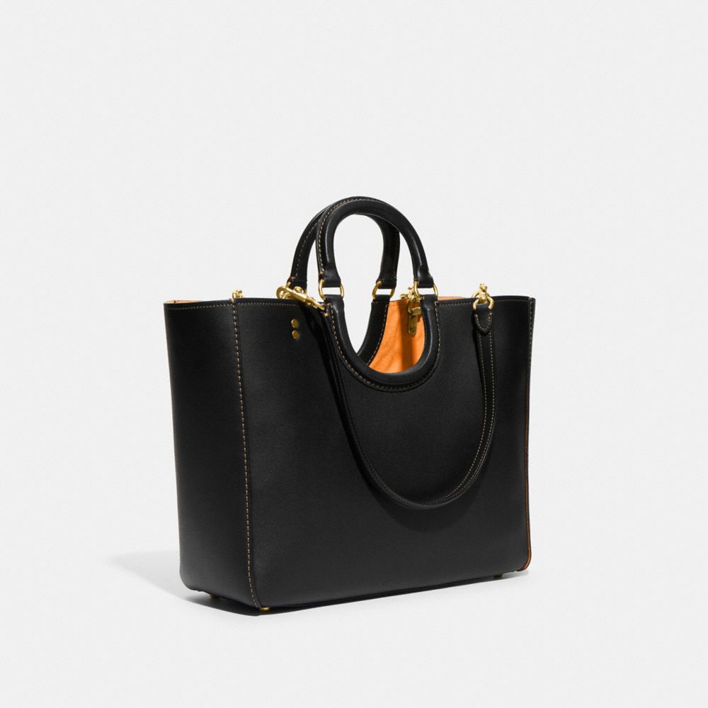 Black Coach Rae Glovetanned Leather Women Tote Bag | SG_CH82127