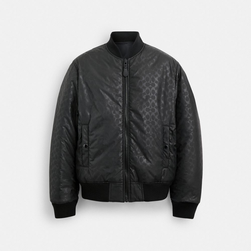 Black Coach Reversible Ma 1 Men Jackets | SG_CH73754