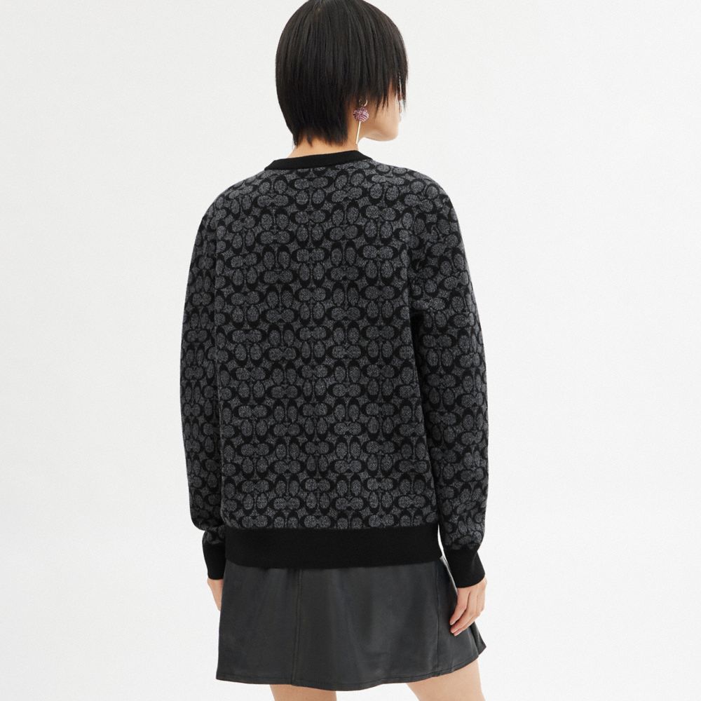 Black Coach Rexy Signature Women Sweaters | SG_CH95143