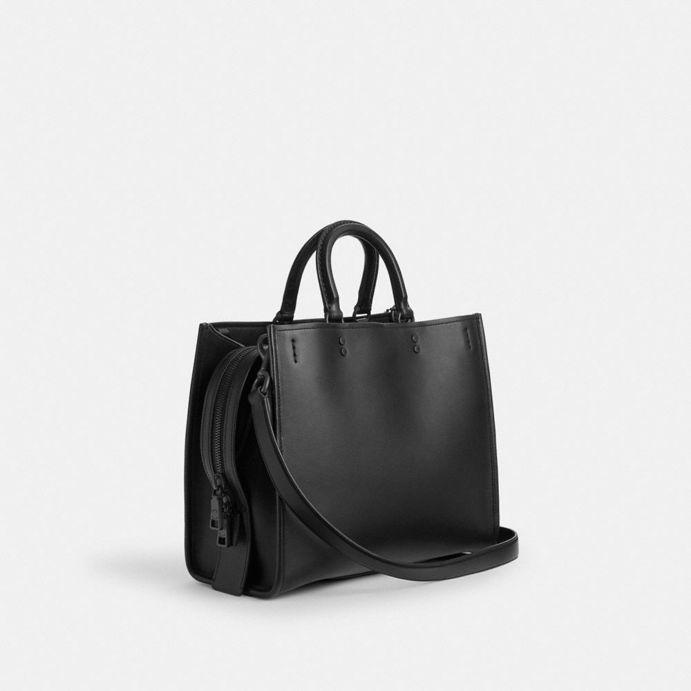 Black Coach Rogue Glovetanned Leather Women Handbag | SG_CH73483