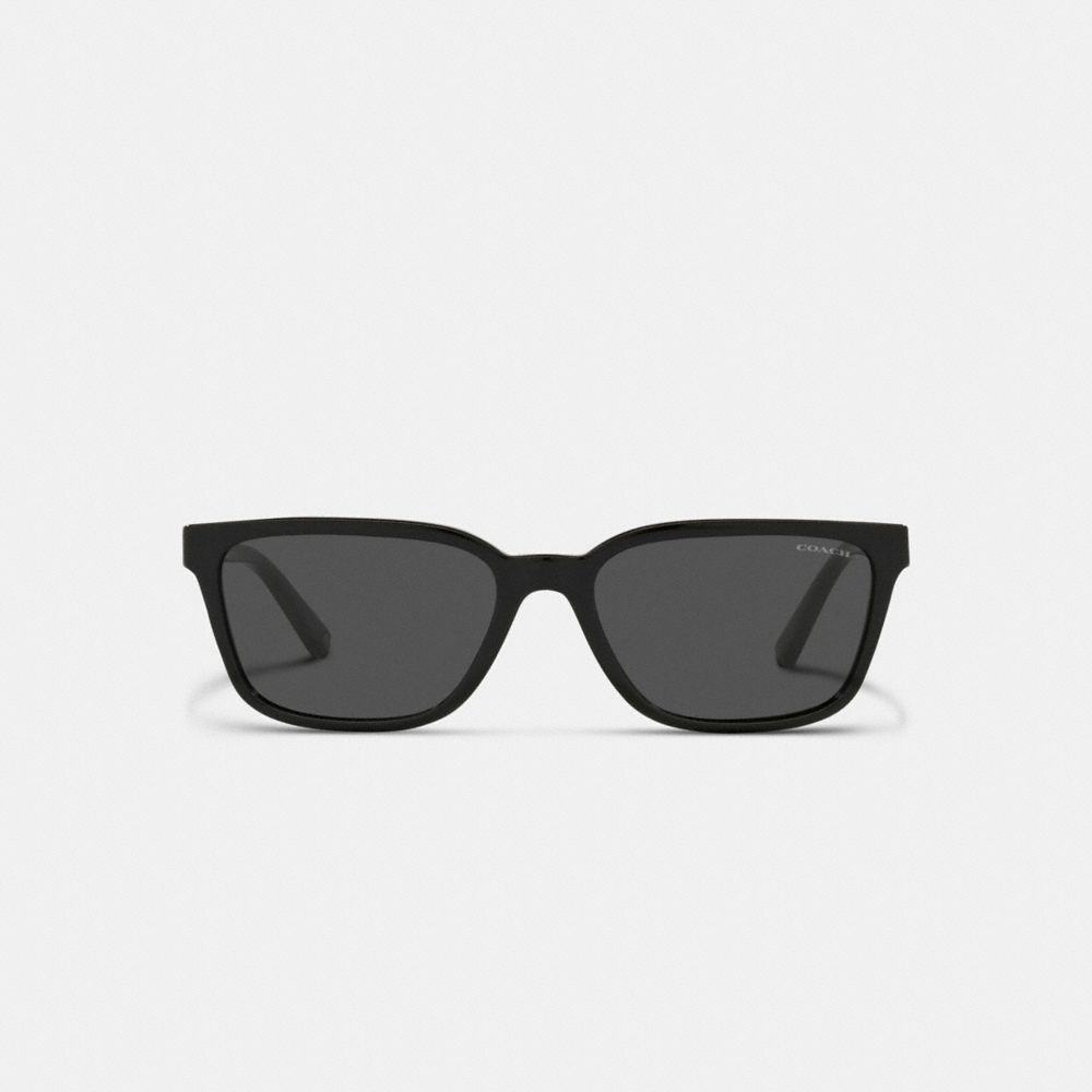 Black Coach Signature Workmark Square Men Sunglasses | SG_CH78675