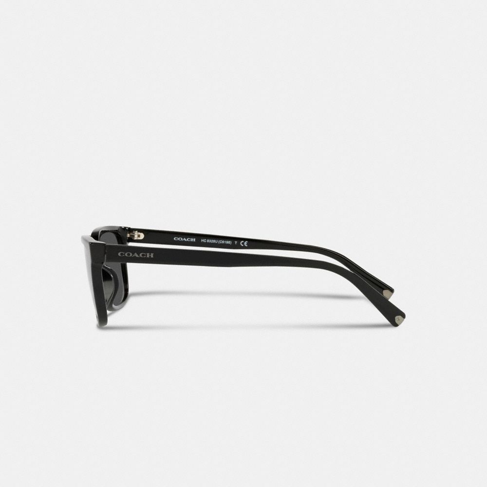 Black Coach Signature Workmark Square Men Sunglasses | SG_CH78675