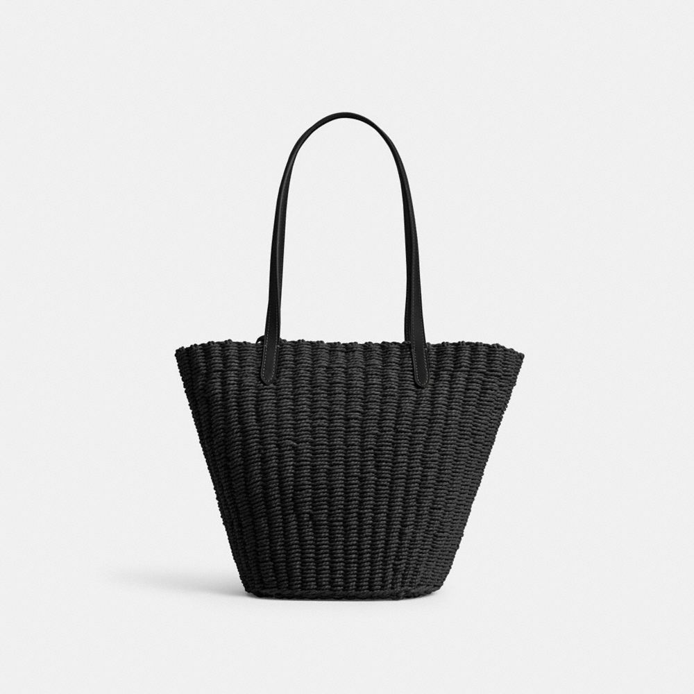 Black Coach Small Straw Women Tote Bag | SG_CH57233