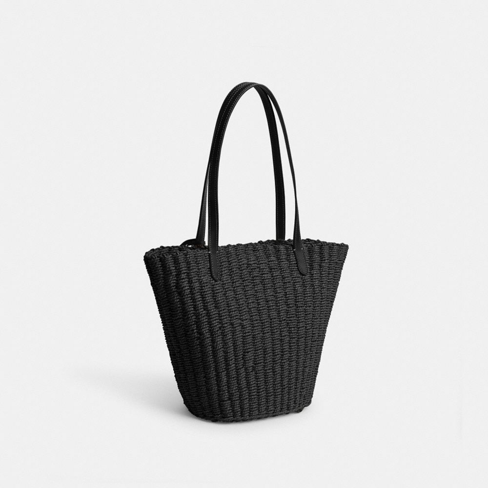 Black Coach Small Straw Women Tote Bag | SG_CH57233