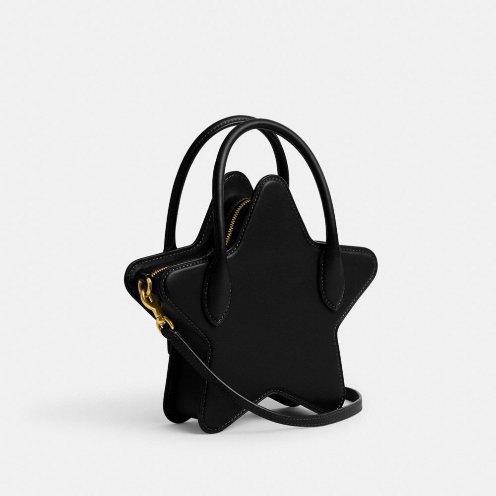 Black Coach Star In Regenerative Leather Brass Women Crossbody Bags | SG_CH40271