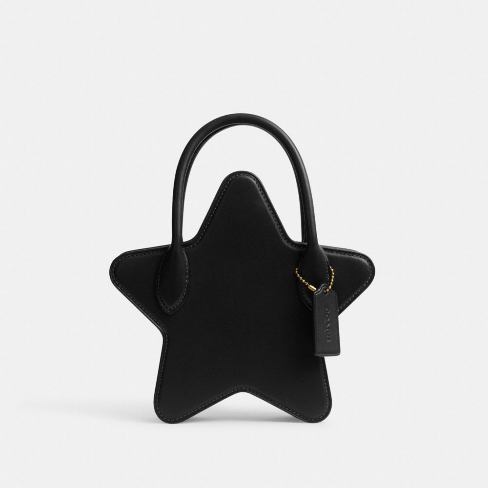 Black Coach Star In Regenerative Leather Brass Women Crossbody Bags | SG_CH40271