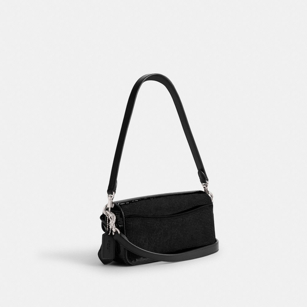 Black Coach Studiouette With Sequins Calf Leather Women Crossbody Bags | SG_CH94148