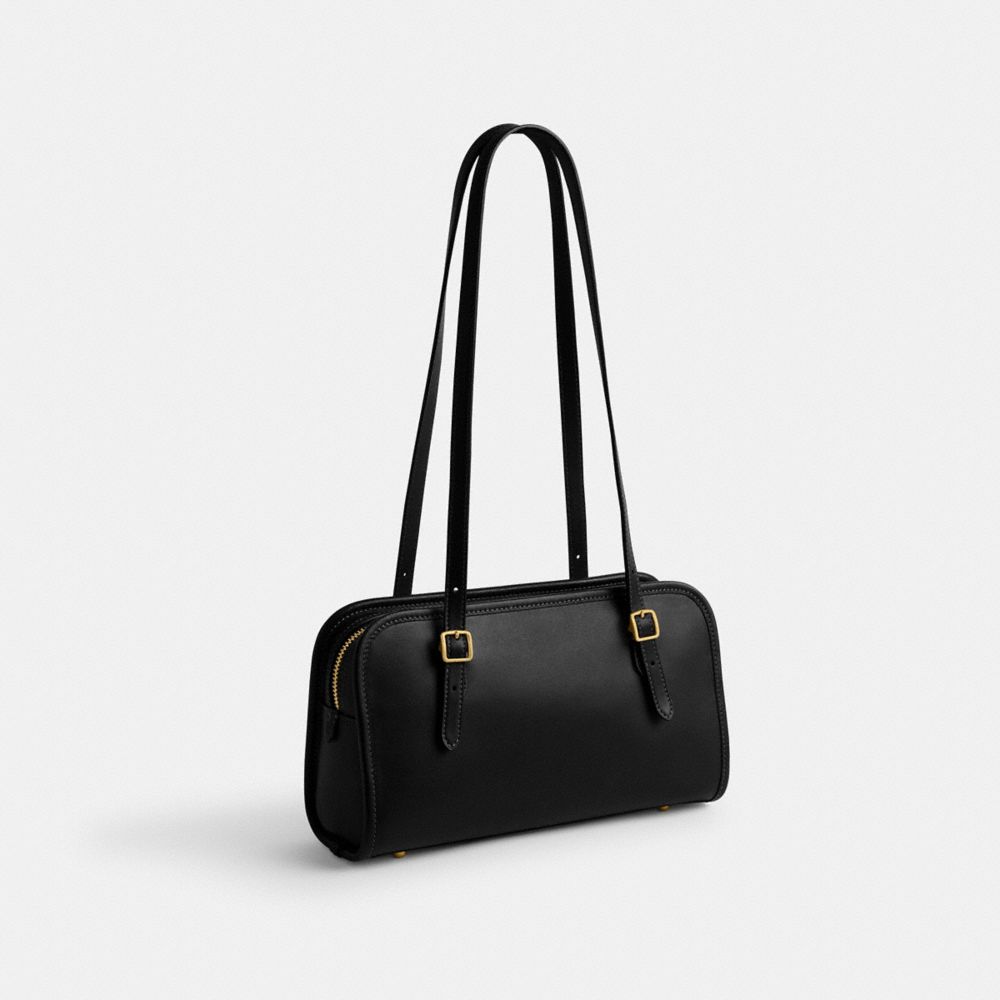 Black Coach Swing Zip Brass Women Shoulder Bags | SG_CH64123