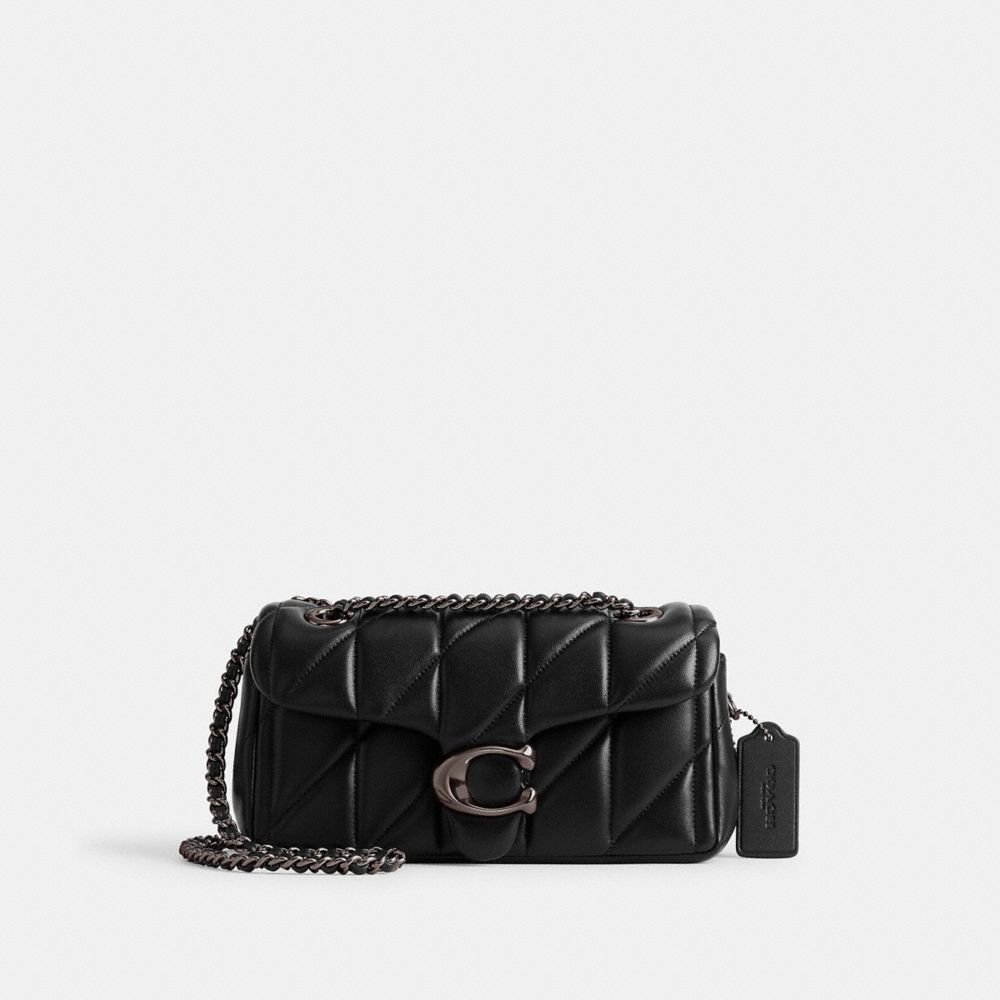 Black Coach Tabby 20 With Quilting Nappa Leather Women Shoulder Bags | SG_CH14379