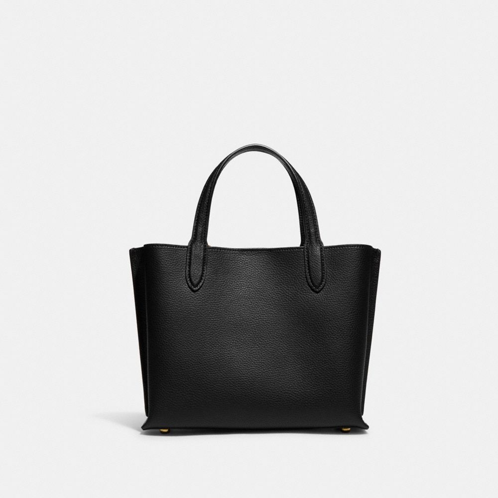 Black Coach Willow 24 Polished Pebble Leather Women Tote Bag | SG_CH80674