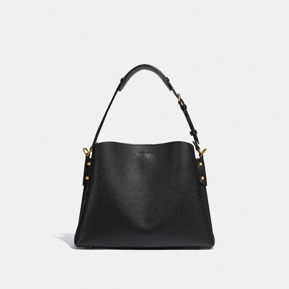 Black Coach Willow Pebble Leather Women Shoulder Bags | SG_CH58740