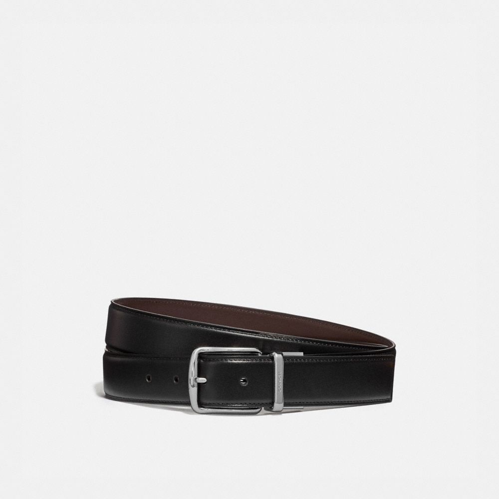 Black / Brown Coach Harness Buckle Cut To Size Reversible Belt 32 Mm Men Belts | SG_CH90986