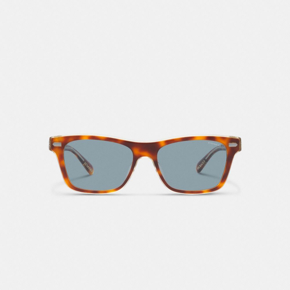 Blue Coach Beveled Signature Square Men Sunglasses | SG_CH39749