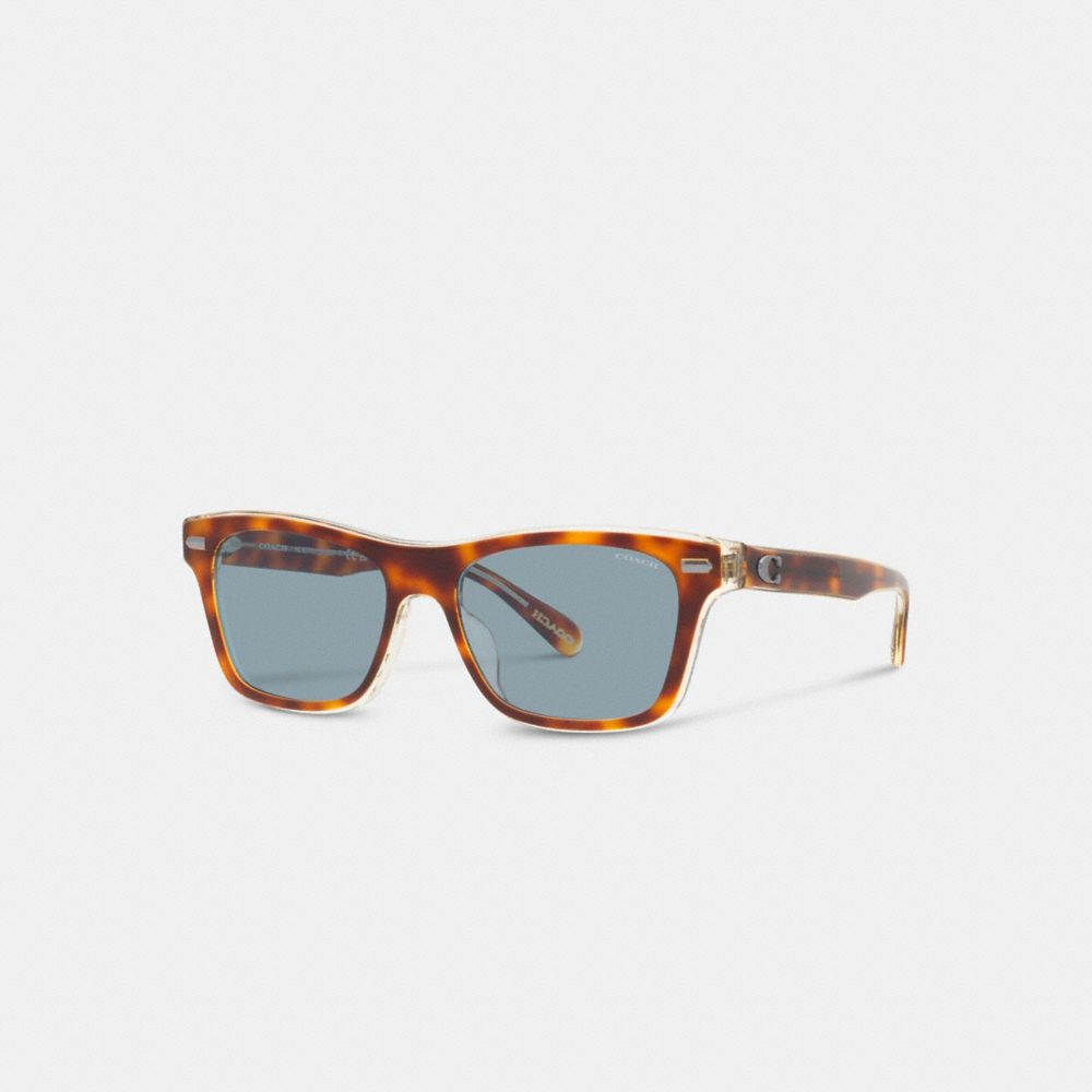 Blue Coach Beveled Signature Square Men Sunglasses | SG_CH39749