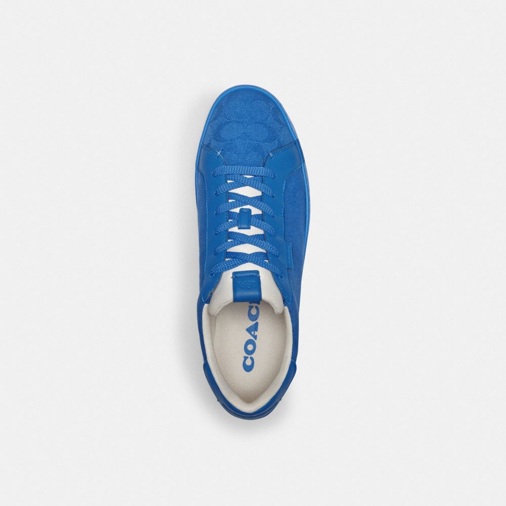 Blue Coach Lowline Low Top In Signature Canvasberry Men Sneakers | SG_CH29393