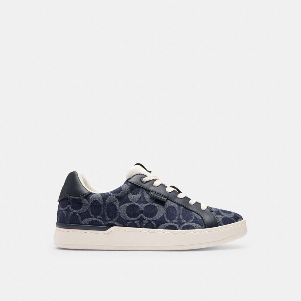 Blue Coach Lowline Low Top In Signature Denim Denim Women Sneakers | SG_CH12882