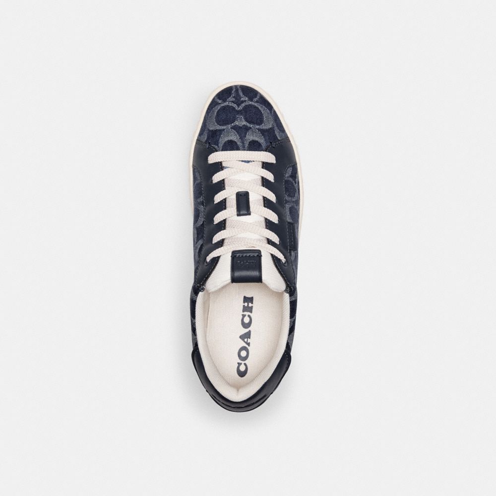 Blue Coach Lowline Low Top In Signature Denim Denim Women Sneakers | SG_CH12882