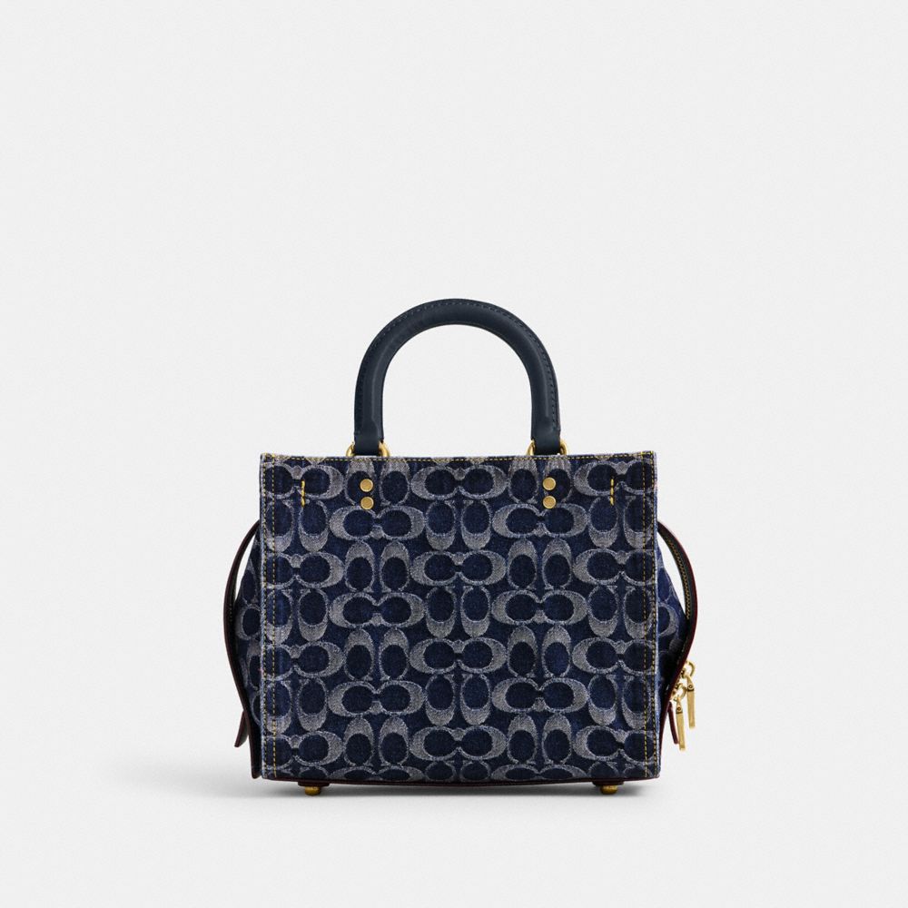 Blue Coach Rogue 25 In Signature Denim Brass Women Handbag | SG_CH57950