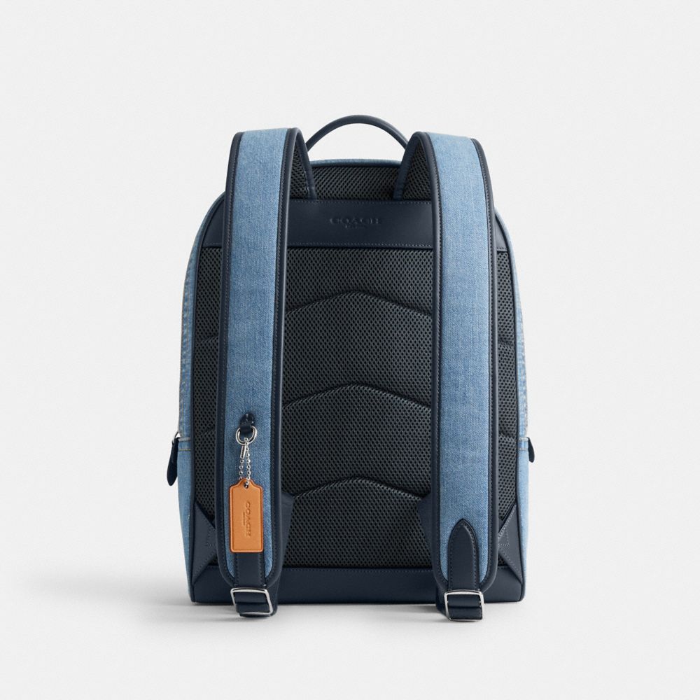 Blue / Indigo Blue Coach Charter Denim Men Backpacks | SG_CH45893