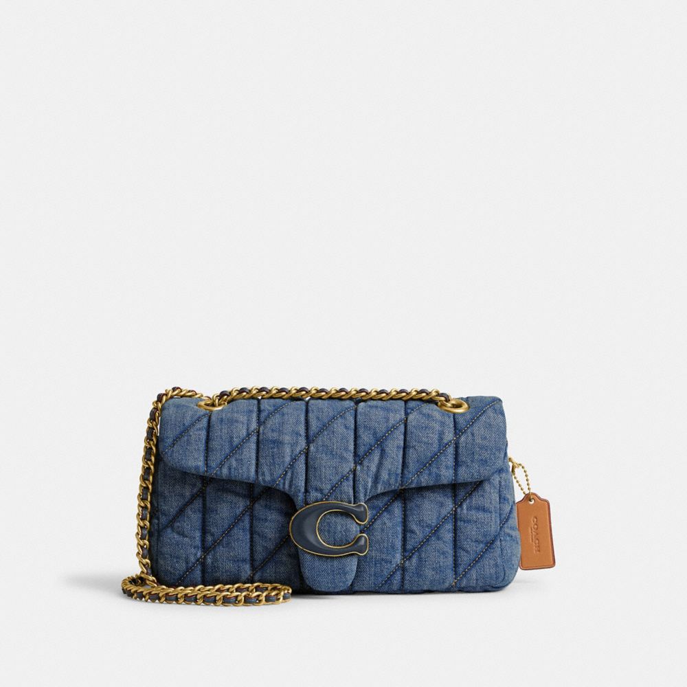 Blue / Indigo Coach Tabby 26 With Quilting Denim Women Shoulder Bags | SG_CH59310