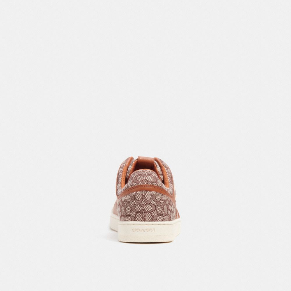 Brown Coach C201 In Micro Signature Jacquard Burnished Amber Men Sneakers | SG_CH47357