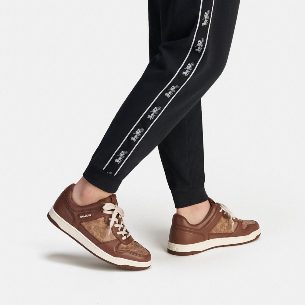 Brown Coach C201 In Signature Men Sneakers | SG_CH67603