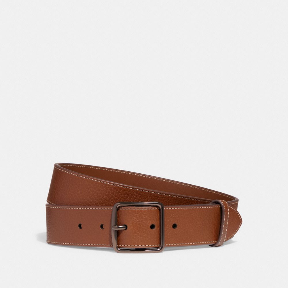 Brown Coach Harness Buckle Belt 38 Mm Men Belts | SG_CH70318