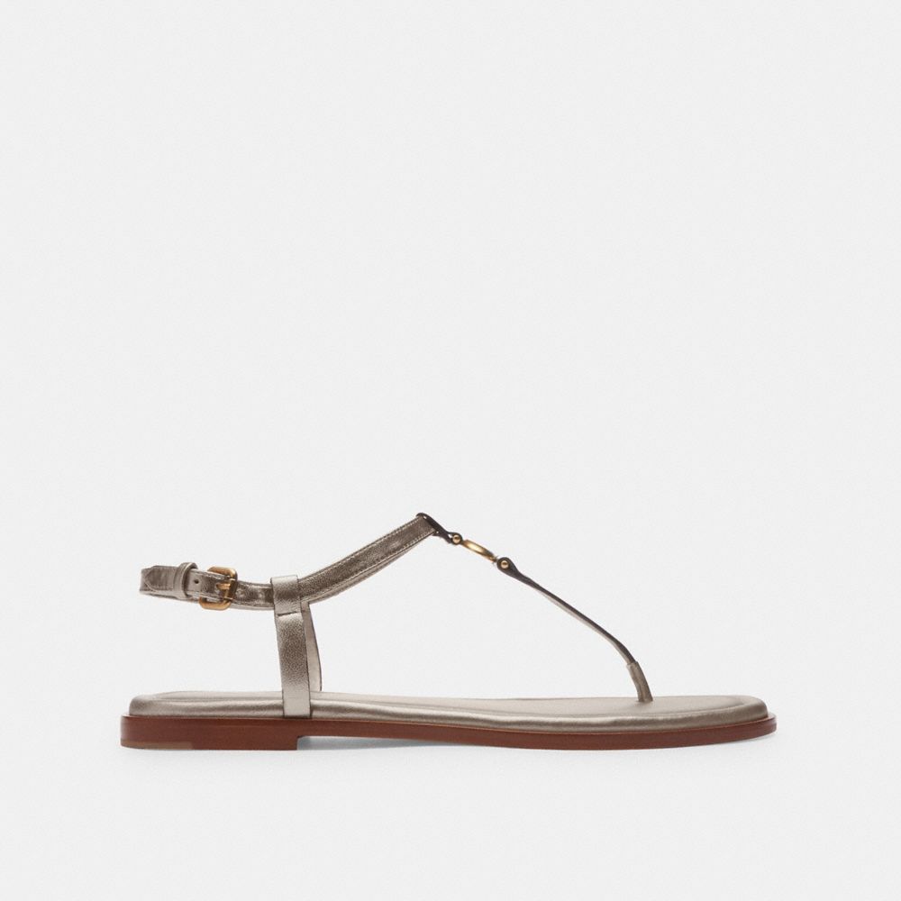 Brown Coach Jessica Champagne Women Sandals | SG_CH30246