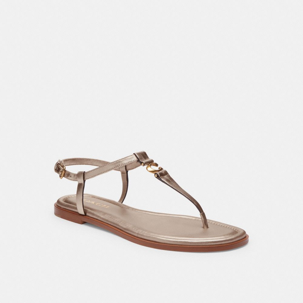 Brown Coach Jessica Champagne Women Sandals | SG_CH30246