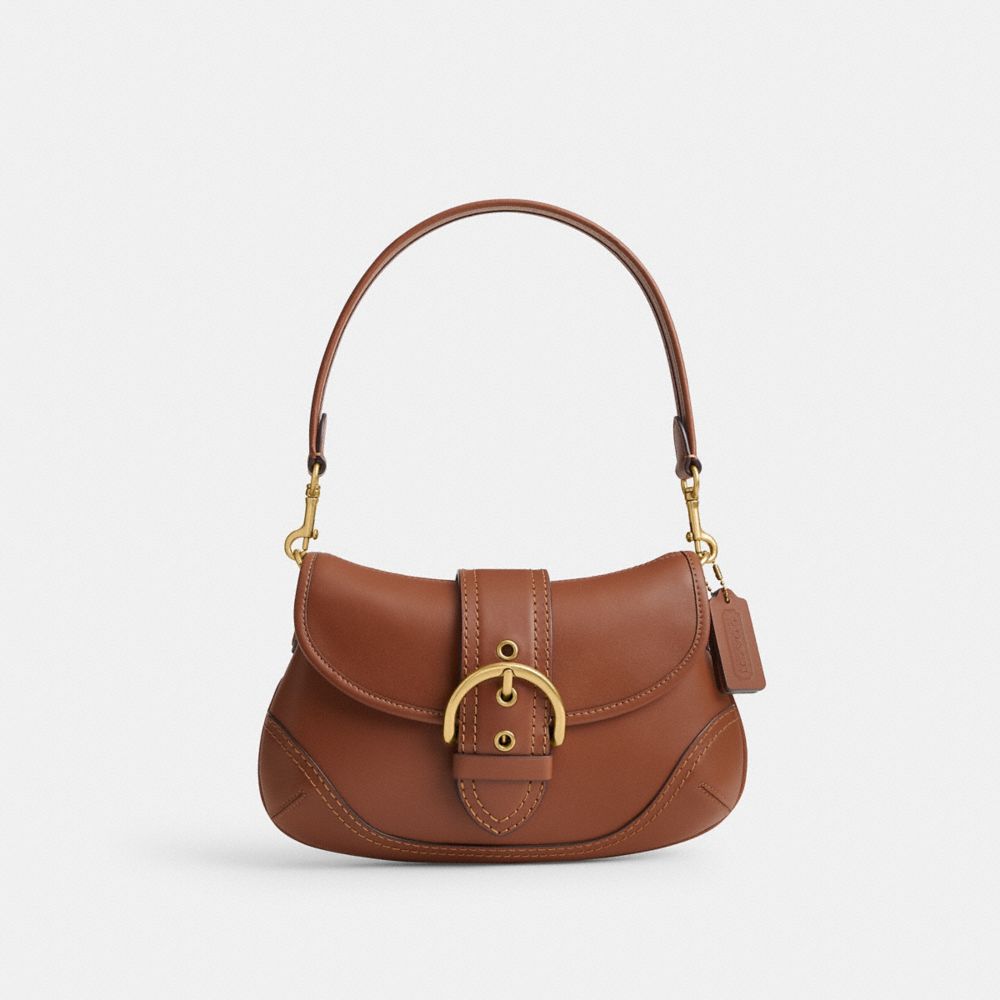 Brown Coach Soho In Regenerative Leather Brass Women Shoulder Bags | SG_CH68686