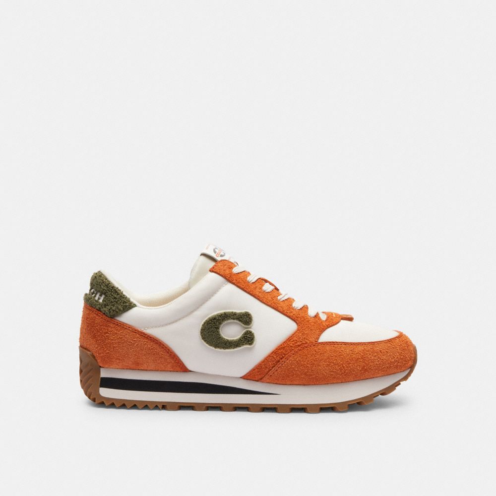 Brown Orange Coach Runner Spice Men Sneakers | SG_CH56819