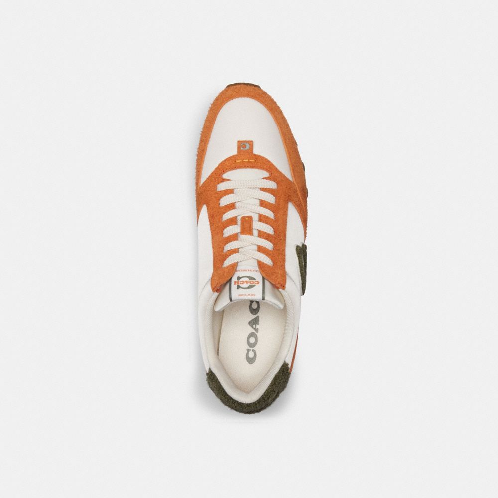 Brown Orange Coach Runner Spice Men Sneakers | SG_CH56819