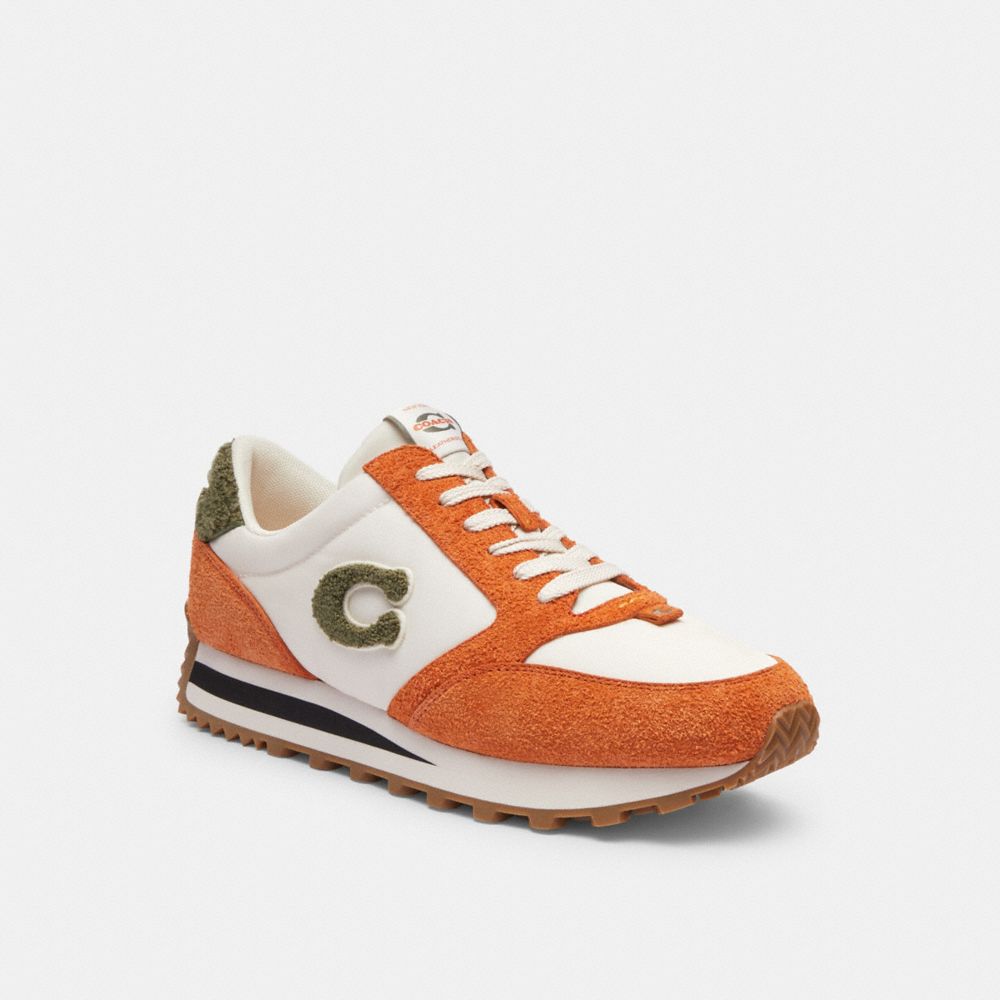 Brown Orange Coach Runner Spice Men Sneakers | SG_CH56819