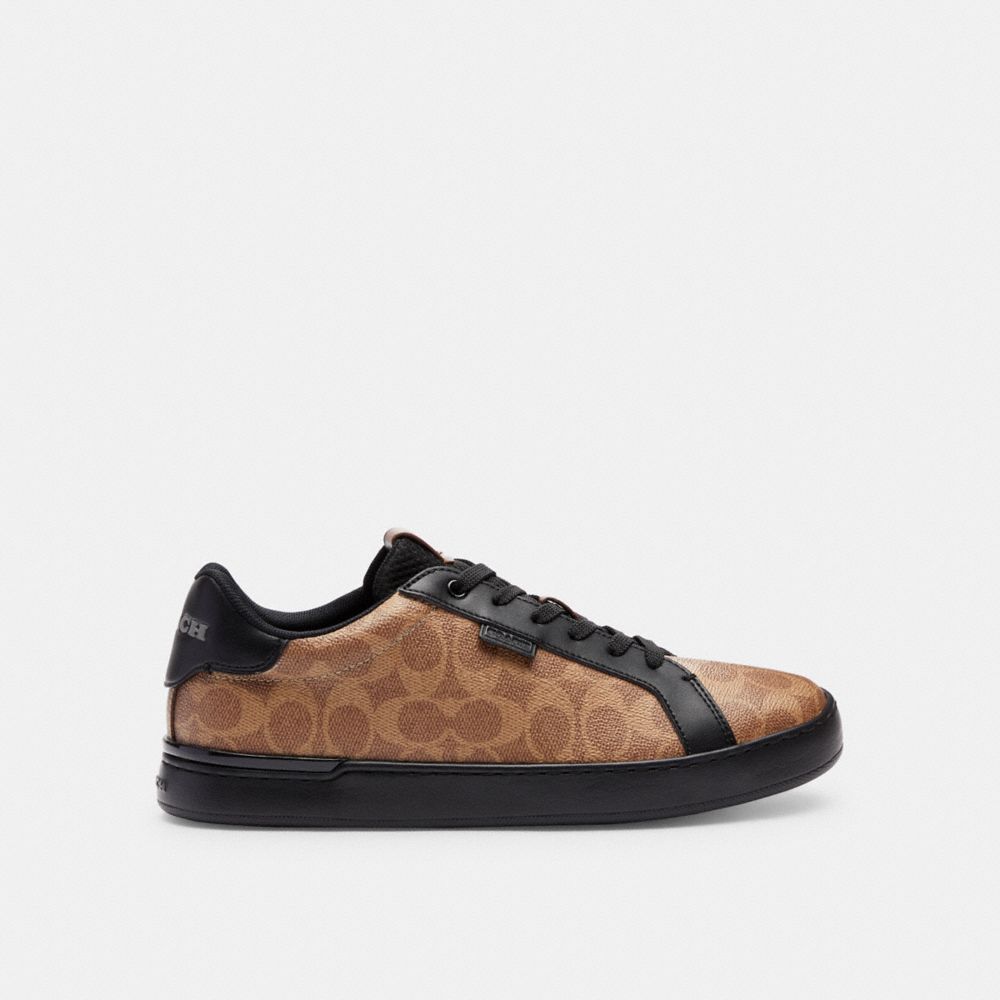 Brown / Black Coach Lowline Low Top In Signature Men Sneakers | SG_CH42543