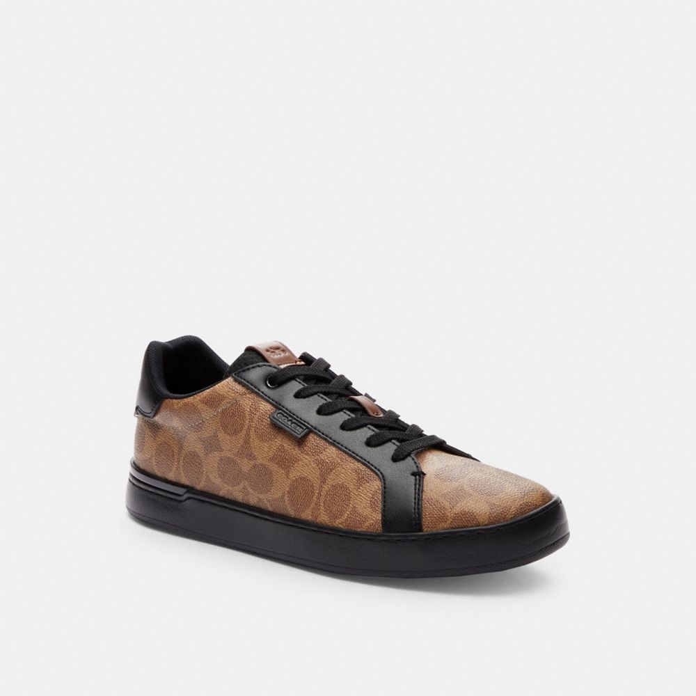 Brown / Black Coach Lowline Low Top In Signature Men Sneakers | SG_CH42543