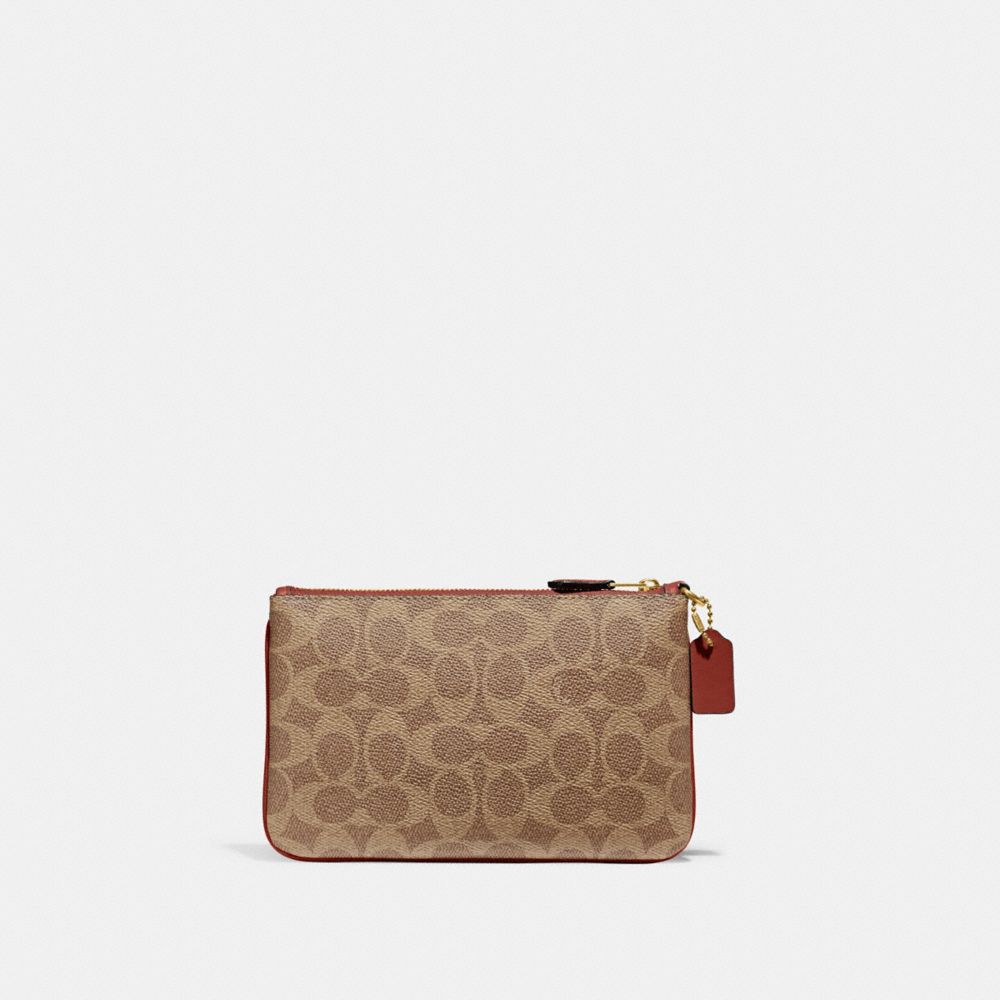 Brown / Red Coach Small In Signature Women Small Wallets | SG_CH72440